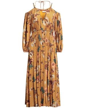 Ulla Johnson Marigold Midi Dress Rayon, Elastane, Polyester - Natural