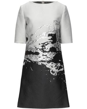 Alberta Ferretti Mini Dress Cotton, Polyester, Metallic Fiber, Silk, Polyamide - Gray