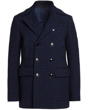 Mp Massimo Piombo Bright Coat Virgin Wool - Blue
