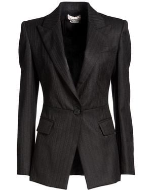 McQueen Charcoal Blazer Wool - Black