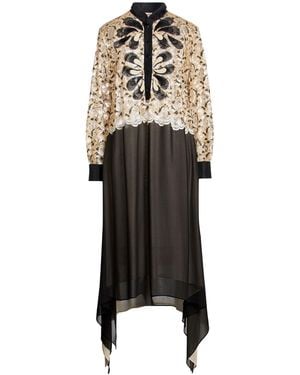 Antonio Marras Midi Dress Silk, Polyamide, Cotton, Viscose, Polyester - Black