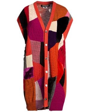 Junya Watanabe Cardigan Wool, Rayon, Polyester, Nylon, Acrylic - Red