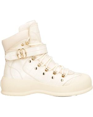 Bally Cream Ankle Boots Leather - Natural