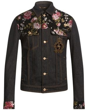 Dolce & Gabbana Denim Outerwear Cotton, Polyester, Acetate, Acrylic, Elastane - Black
