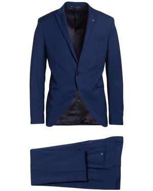 Manuel Ritz Suit Wool, Elastane - Blue