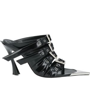 Mugler Sandals Leather - Black