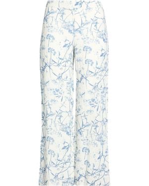 120% Lino Trousers Linen - Blue