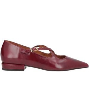 Ángel Alarcón Burgundy Ballet Flats Leather - Purple