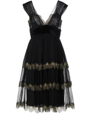 Alberta Ferretti Midi Dress Silk, Polyamide, Viscose - Black