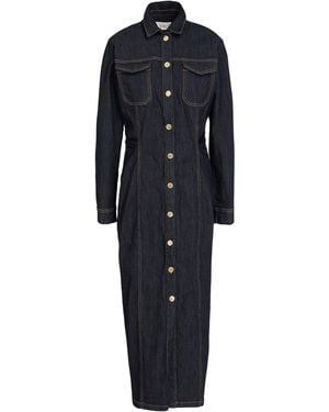 ViCOLO Midi Dress Cotton, Polyester, Elastane - Blue