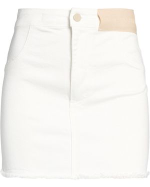 The Mannei Denim Skirt Cotton - White