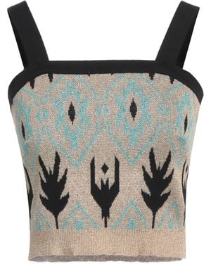 Akep Top Viscose, Polyester, Metallic Polyester - Gray