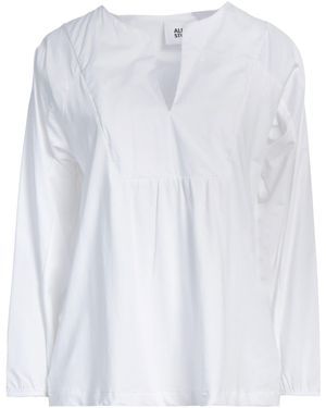 Alpha Studio Top Cotton, Elastane - White