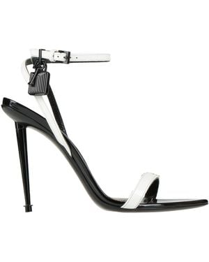 Tom Ford Sandals Cow Leather, Steel, Brass - White