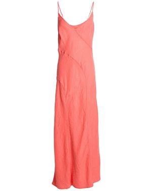 120% Lino Maxi Dress Linen - Pink
