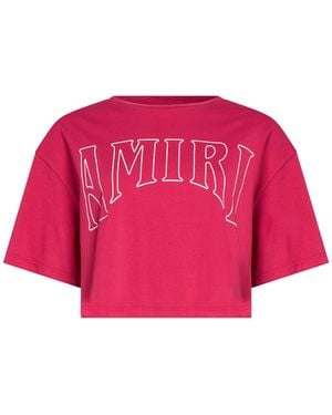 Amiri Fuchsia T-Shirt Cotton - Red