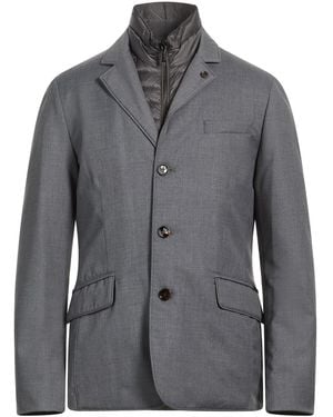 Moorer Light Puffer Polyester, Viscose, Leather - Gray
