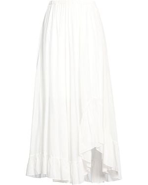 Isabelle Blanche Ivory Maxi Skirt Cotton, Silk - White