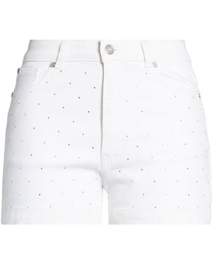 Silvian Heach Denim Shorts Cotton, Polyester, Rayon, Elastane - White