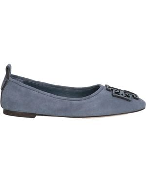 Tory Burch Slate Ballet Flats Leather - Blue