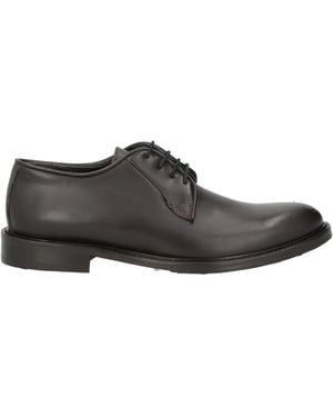 JP/DAVID Dark Lace-Up Shoes Leather - Brown