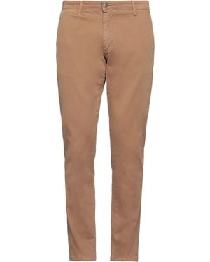 Daniele Alessandrini Camel Trousers Cotton, Elastane - Natural
