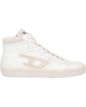 DIESEL Ivory Trainers Cow Leather - White