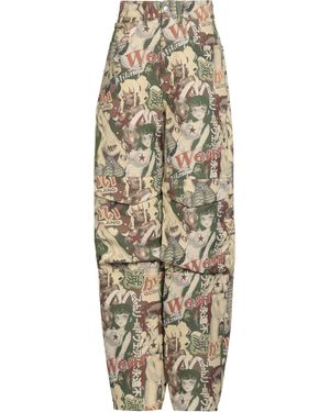 Gcds Pants Cotton, Polyester, Acrylic, Acetate - Natural