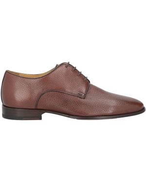 Testoni Tan Lace-Up Shoes Leather - Brown