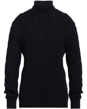 Gran Sasso Midnight Turtleneck Virgin Wool, Viscose, Cashmere - Blue