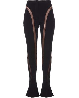 Mugler Trousers Viscose, Elastane, Polyamide - Blue