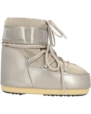 Moon Boot Mb Icon Low Glance Ankle Boots Textile Fibres - Natural