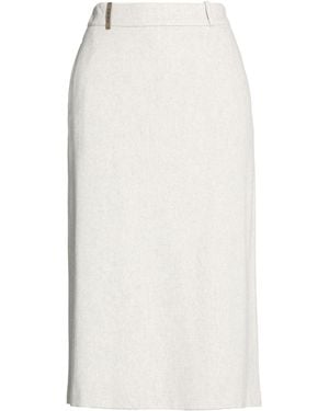 Peserico Light Midi Skirt Cashmere - White