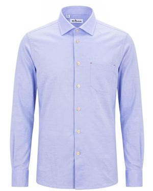 Kiton Lilac Shirt Cotton - Blue