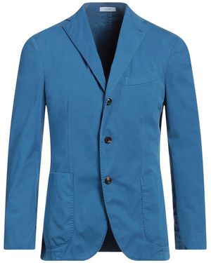 Boglioli Azure Blazer Cotton, Elastane, Cupro - Blue