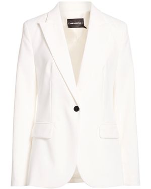 KARL LAGERFELD Blazer Polyester, Viscose, Elastane - White
