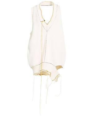 Isabel Benenato Ivory Jumper Cotton, Polyamide - White
