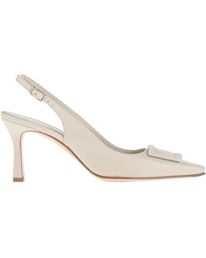 Calpierre Court Shoes Leather - White