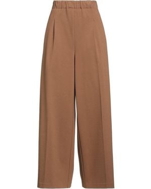 SOLOTRE Trousers Viscose, Polyamide, Elastane - Brown