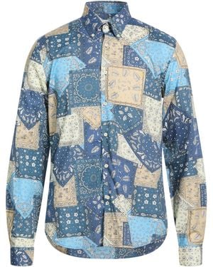 Manuel Ritz Shirt Cotton, Elastane - Blue