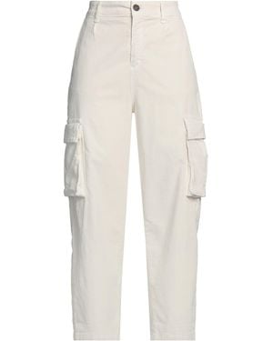 White Wise Trousers Cotton, Elastane - White
