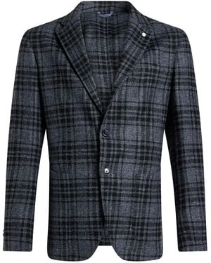 Luigi Bianchi Blazer Wool, Polyester, Nylon, Viscose - Blue