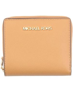 MICHAEL Michael Kors Camel Wallet Pvc - Natural