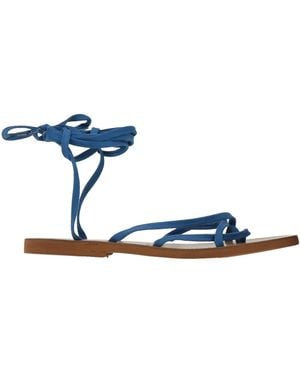 STELLA D'OTRANTO Thong Sandal Leather - Blue