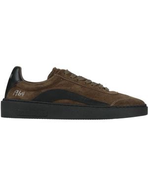 DSquared² Khaki Sneakers Leather, Calfskin - Black