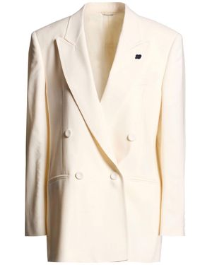 Lardini Ivory Blazer Wool, Silk, Cashmere - Natural