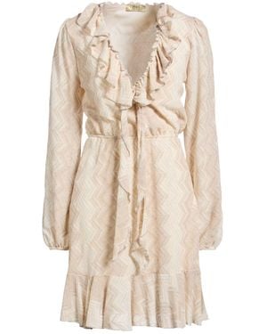 Liu Jo Mini Dress Cotton, Polyester, Viscose, Lurex - Natural