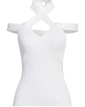 D.exterior Top Viscose, Polyester - White
