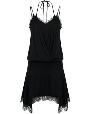 Moschino Mini Dress Acetate, Silk - Black