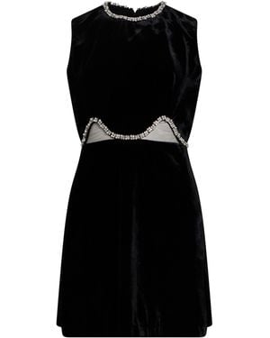 Sandro Mini Dress Viscose, Polyamide - Black